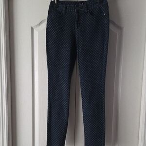 Earl Jeans Dark Blue Diamond Patterned Denim